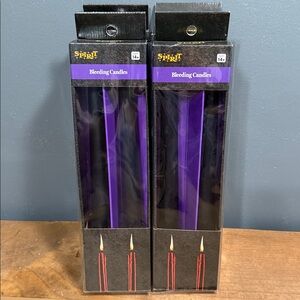 SPIRIT bleeding black candles bleeds red wax 4 boxes never opened Halloween